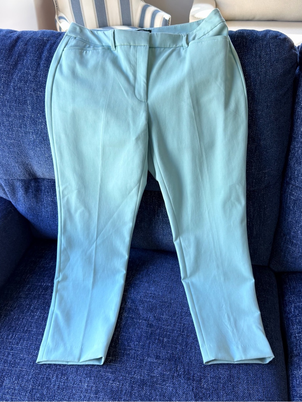 White House Black Market Light Aqua/ Mint Slim Dress Pants